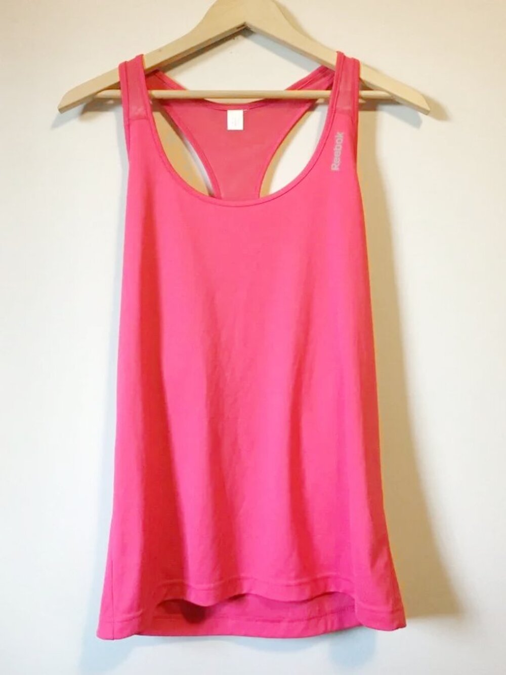 Reebok Play Dry Hot Pink Racerback Mesh Workout Tank Top